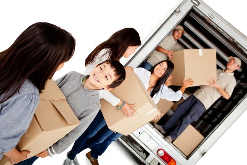 Removal team handling local house move in Elmersend
