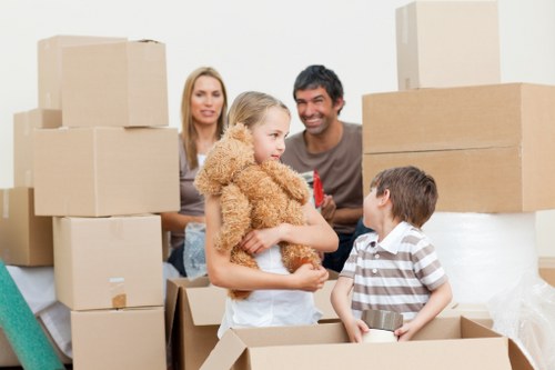 Team organizing removals and storage solutions in Elmersend